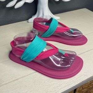 Sanuk Thong Flats Sandals Size 6-7 Yoga Mat Sling